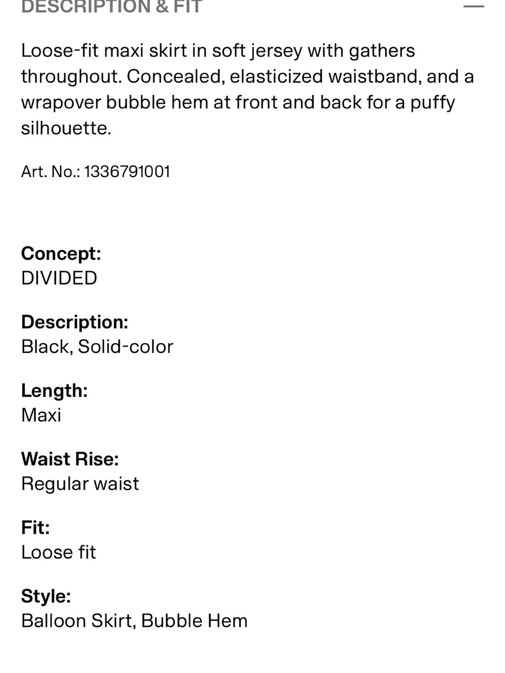 Balloon maxi skirt - Picture 2 of 7